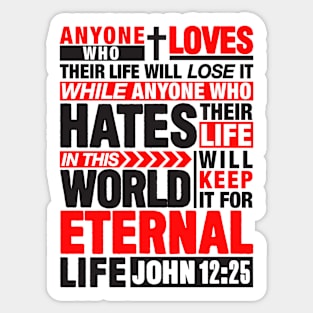 John 12:25 Eternal Life Sticker